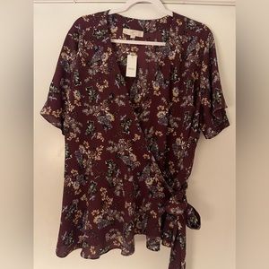 Loft tie waist blouse